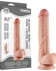 9.0'' Sliding Skin Dual Layer Dong (Flesh)