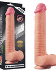 12" Dual Layered Platinum Silicone Cock (Flesh)