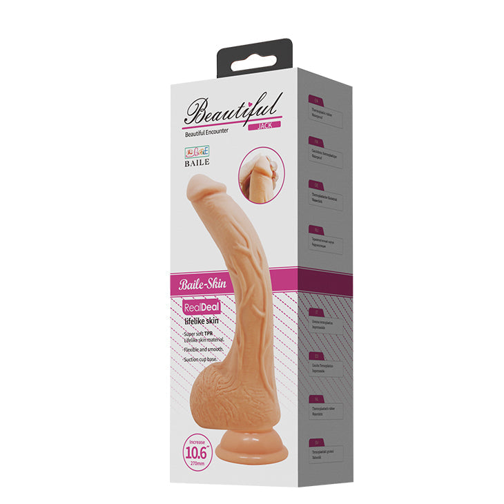 G Spot Curved Dildo with Suction Base - Flesh - K. P.