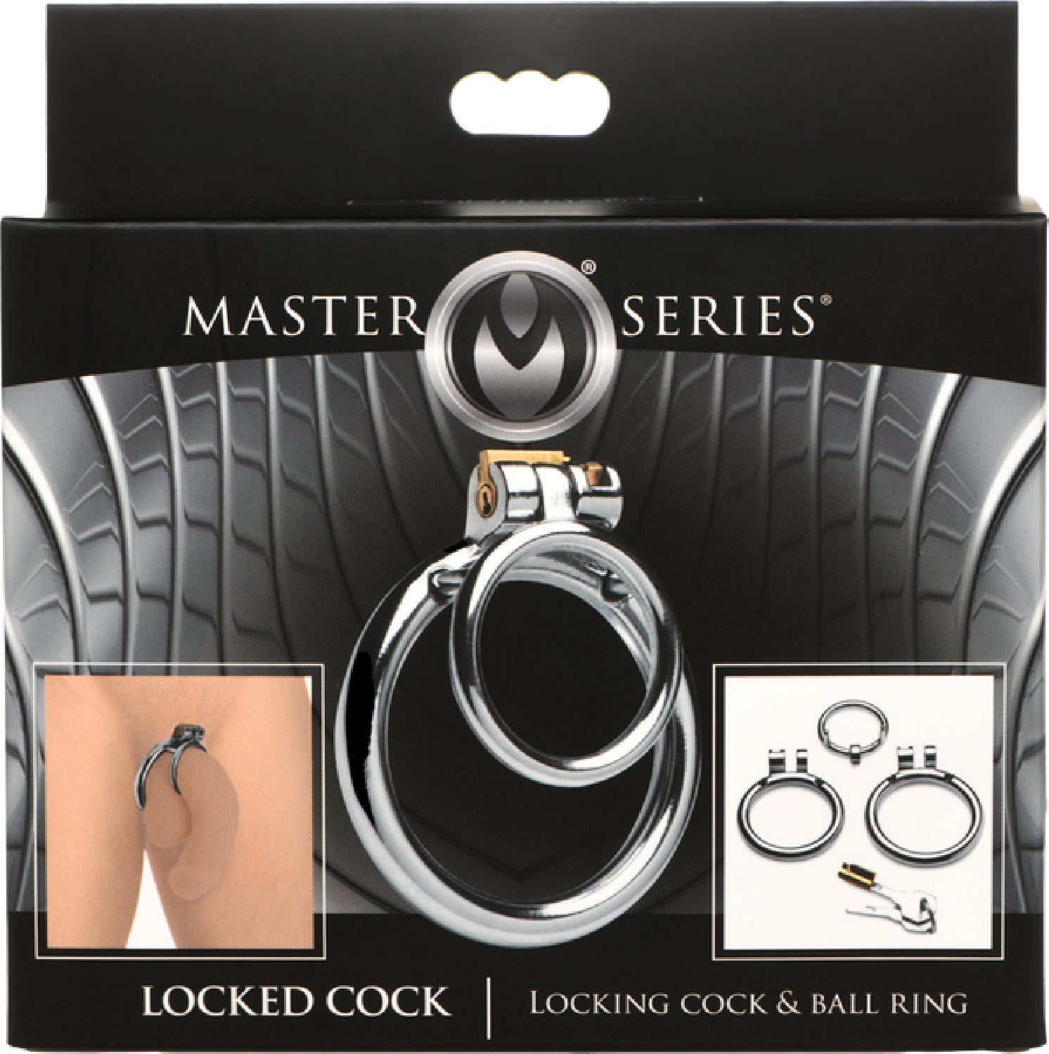 The Master Series - Locked Cock Locking Cock &amp; Ball Ring - Silver