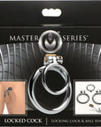 The Master Series - Locked Cock Locking Cock & Ball Ring - Silver