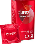 Thin Feel Regular Fit Condoms 10's Plus 2 Free - K. P.