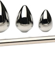 The Master Series - Anal Hook Trainer Anal Hook with 3 Plugs - Silver - K. P.