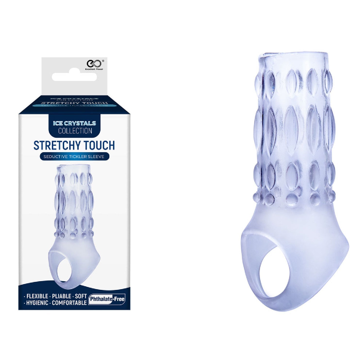 Ice Crystals Stretchy Touch Tickler Sleeve