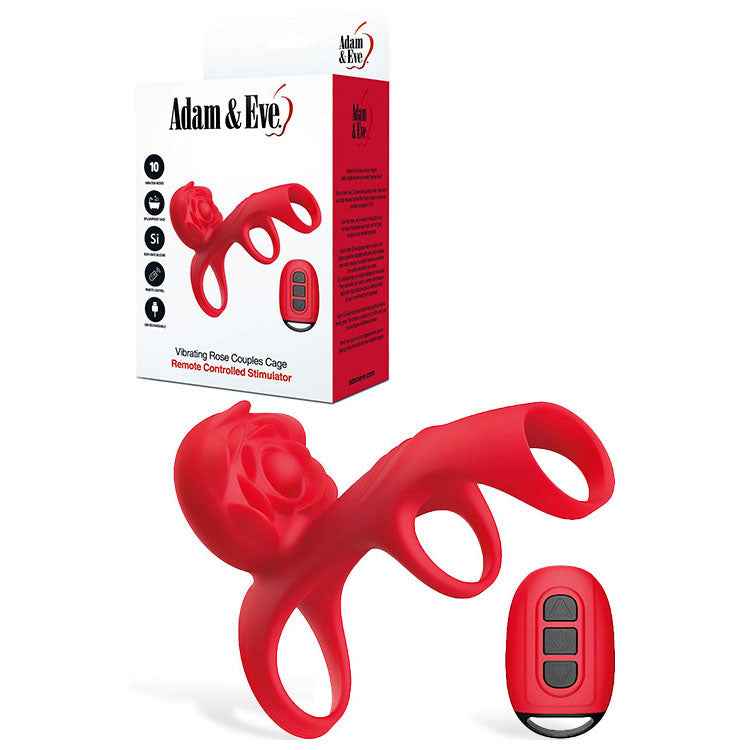 Adam and Eve VIBRATING ROSE COUPLES CAGE
