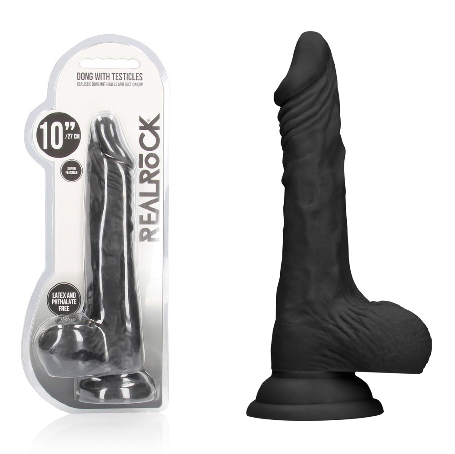 REALROCK 10'' Realistic Dong with Balls - Black