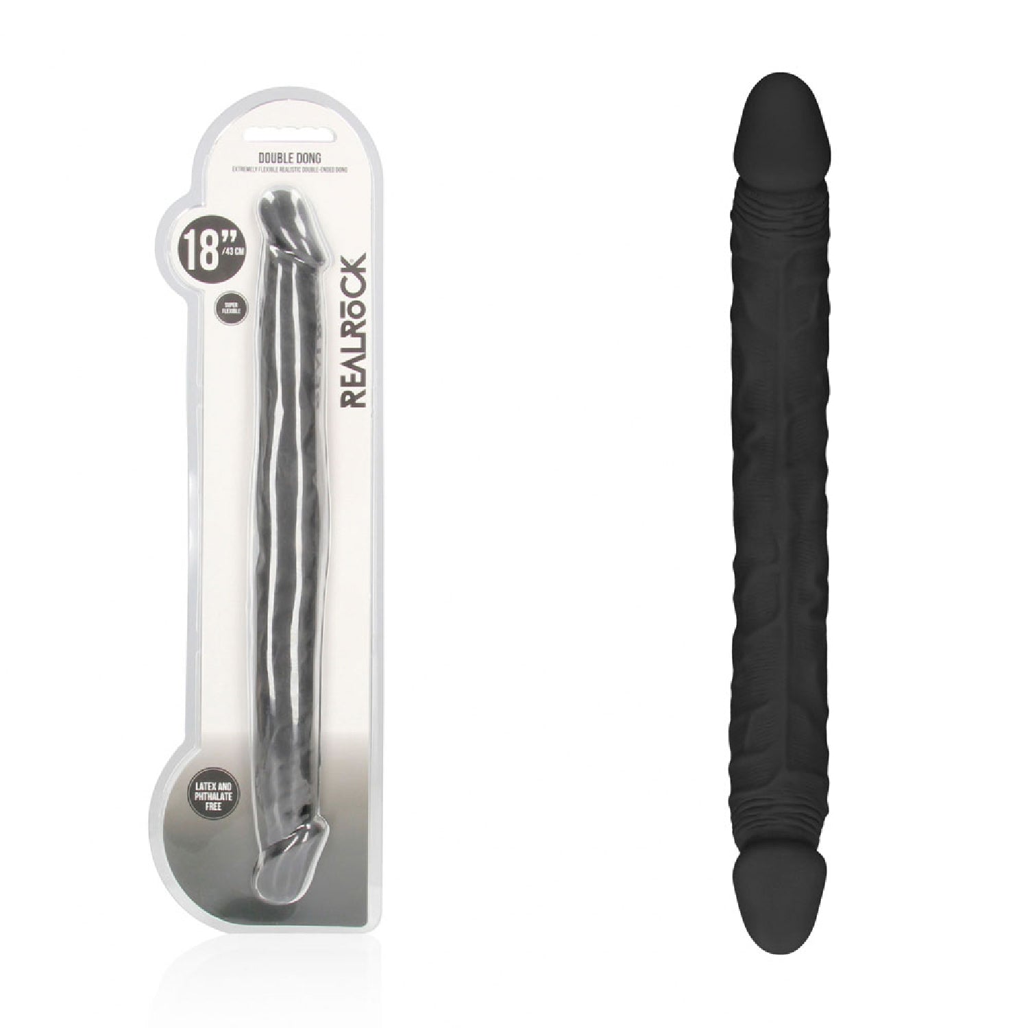 REALROCK 18'' Double Dildo - Black