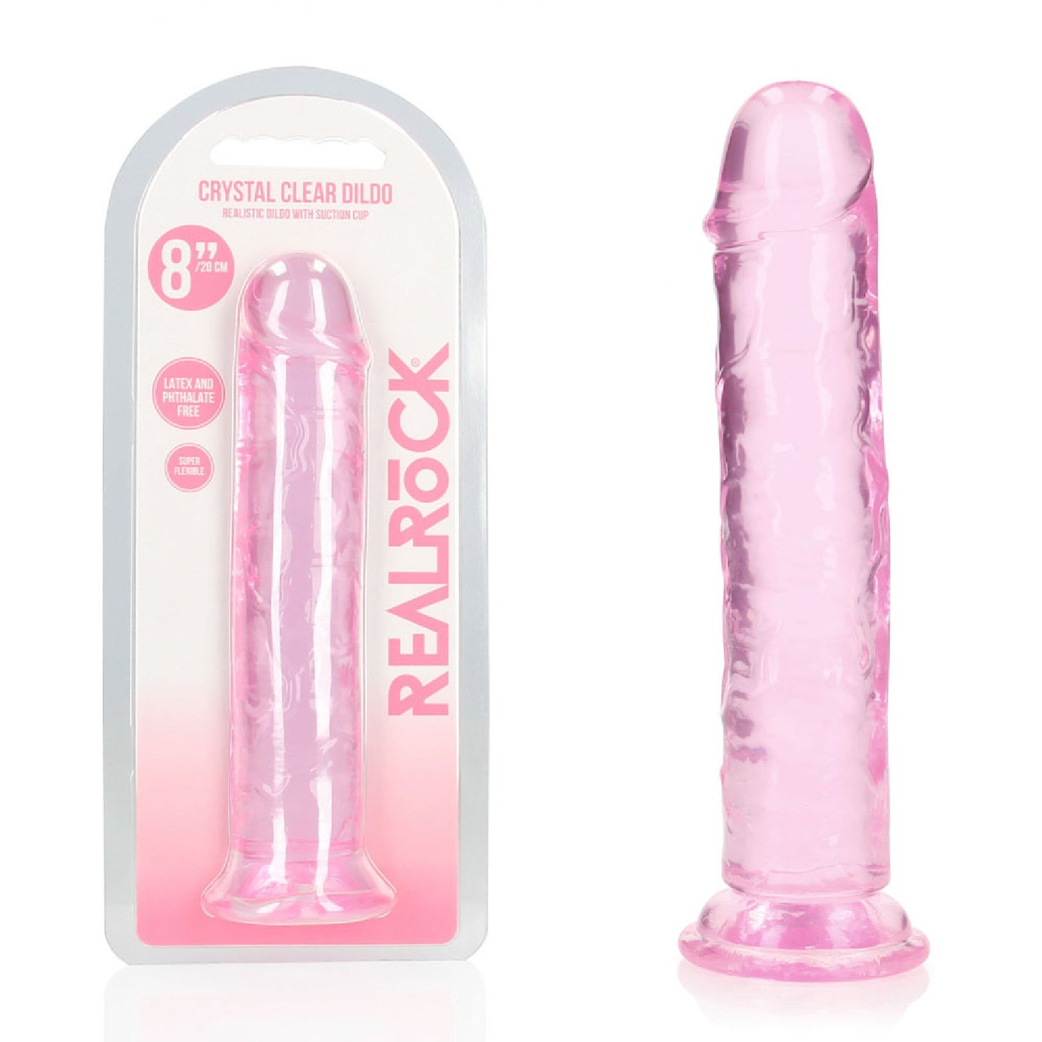 REALROCK 20 cm Straight Dildo - Pink