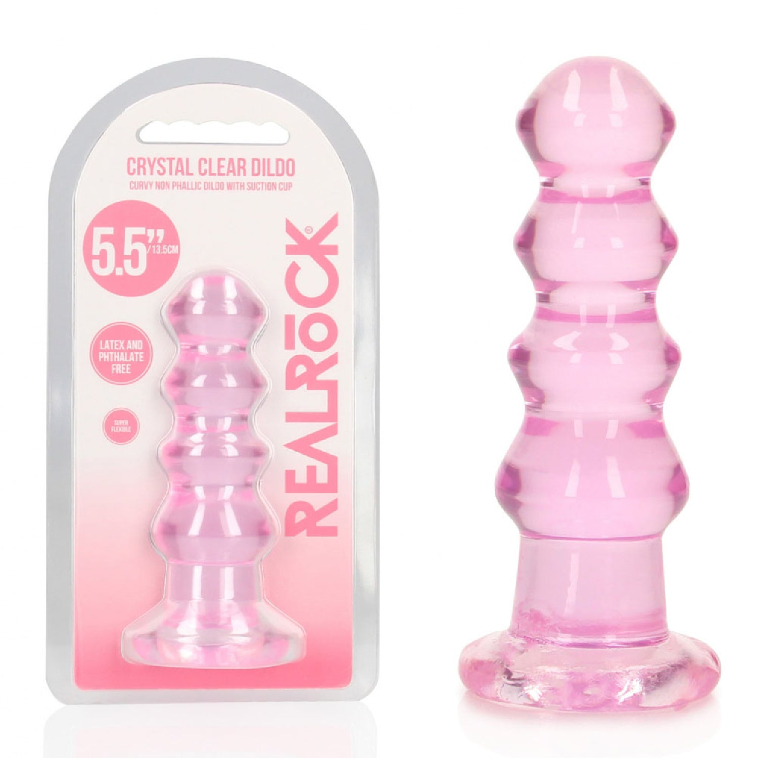 REALROCK 14 cm Curvy Anal Plug - Pink