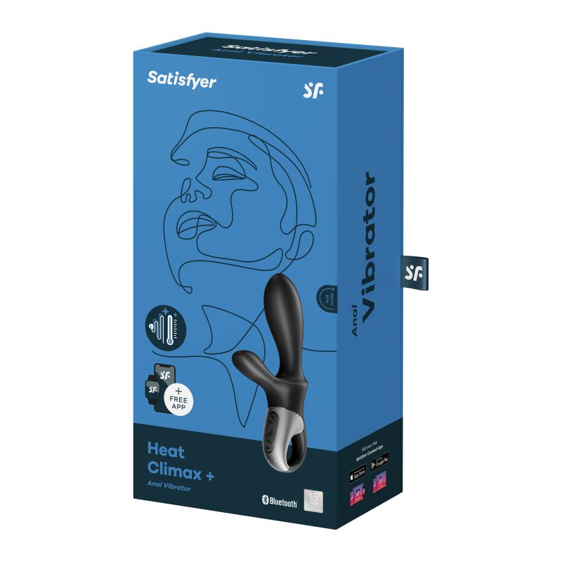 Warming Connect App Anal Vibrator - Heat Climax Plus - Black - K. P.