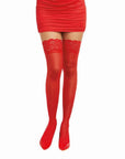 Dreamgirl Lace Top Thigh High Stockings White