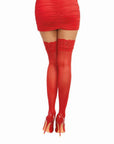 Dreamgirl Lace Top Thigh High Stockings White