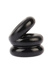 Stacked Dual Pleasure Ring Black