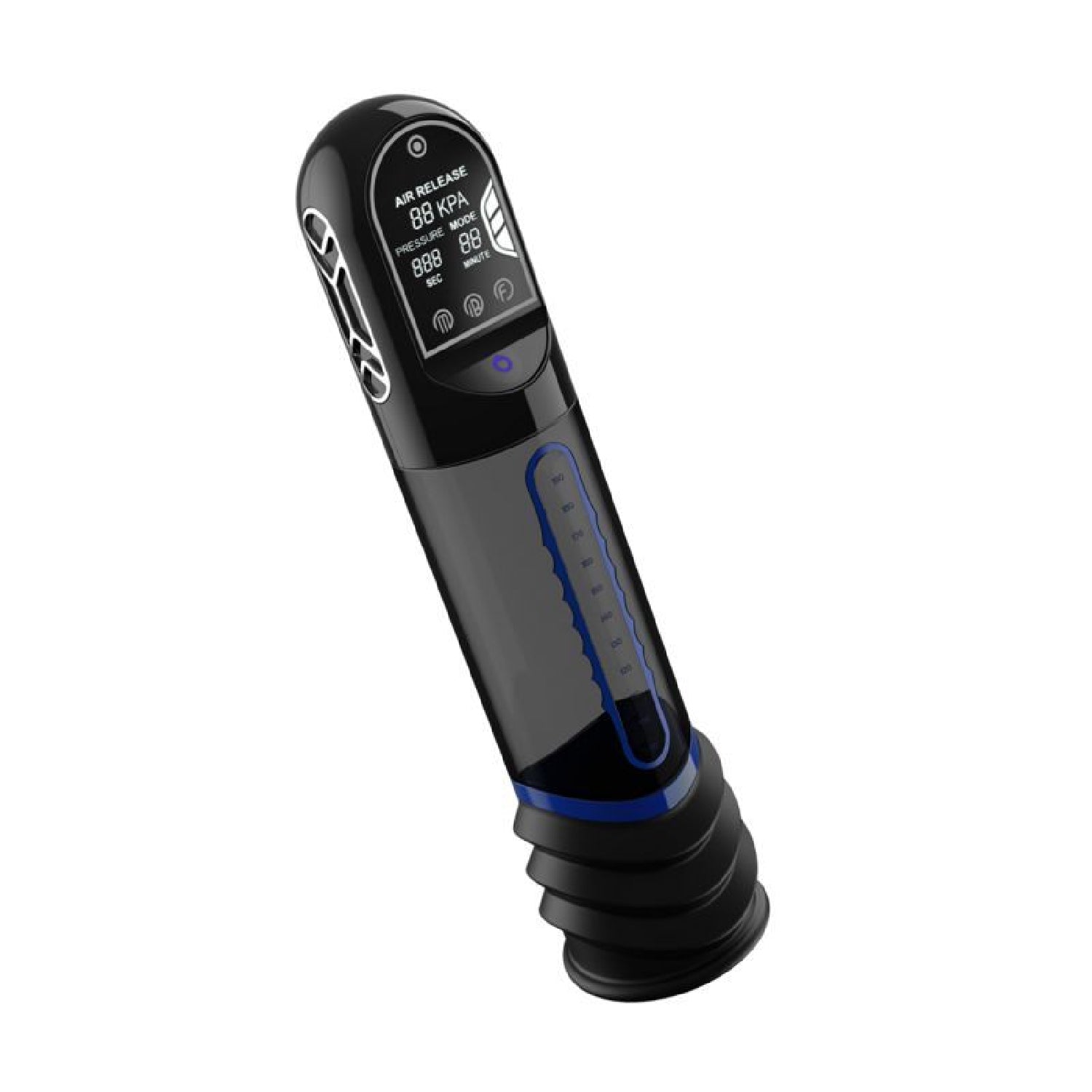 ISP90 Curve Infrared Automatic LCD Penis Pump Blue