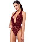 Kink Royal Draped Plunge Bodysuit Red