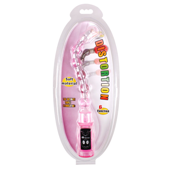 Vibrating Anal Beads Flexible - Pink - K. P.