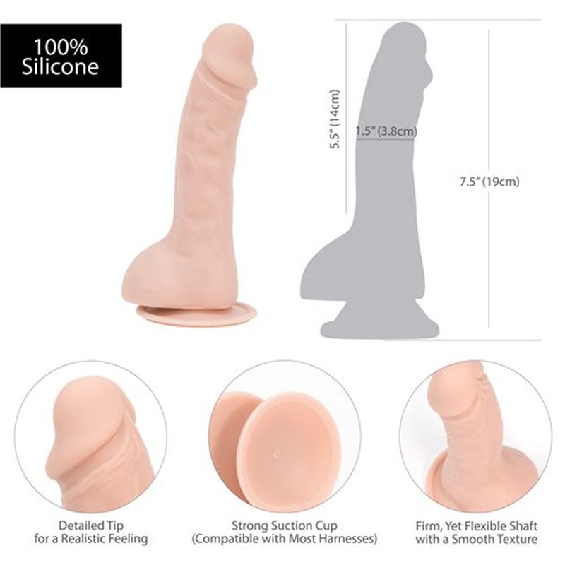 Addiction - Brad 7.5" Dong - Beige - K. P.