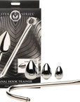 The Master Series - Anal Hook Trainer Anal Hook with 3 Plugs - Silver - K. P.