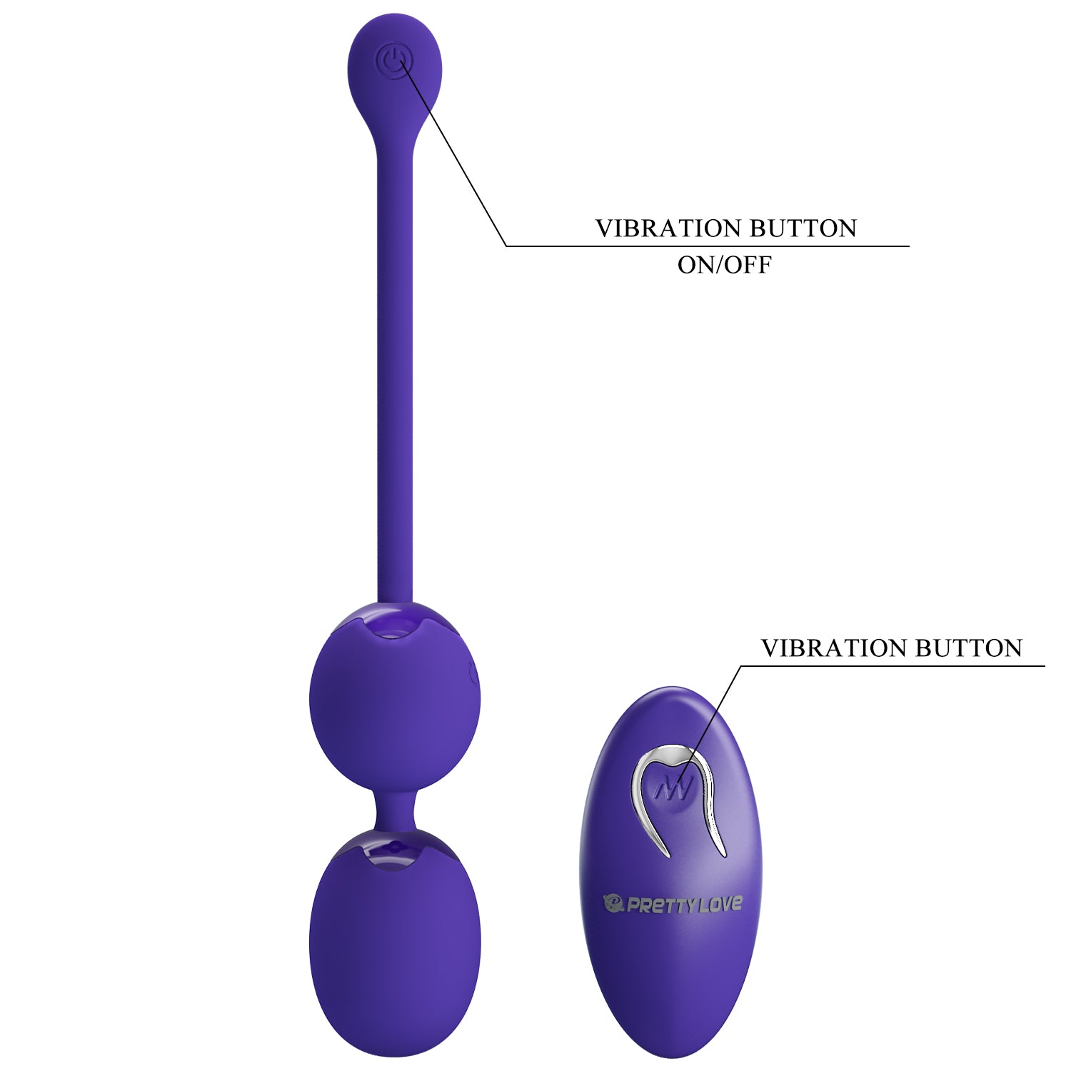 Remote Control Vibrating Love Egg - Willie - Youth - Purple - K. P.