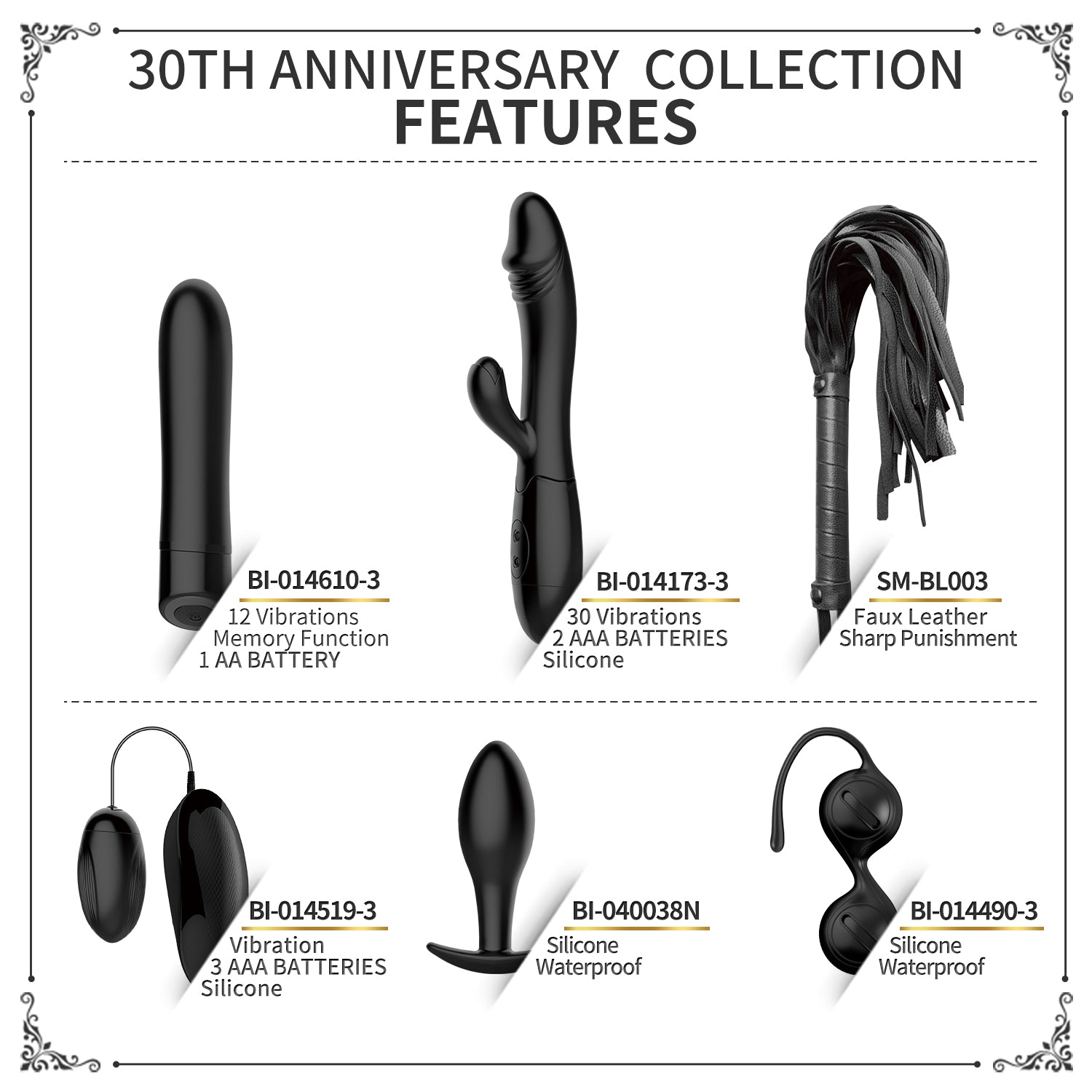 30th Anniversary Collection Sex Toys - Black - K. P.