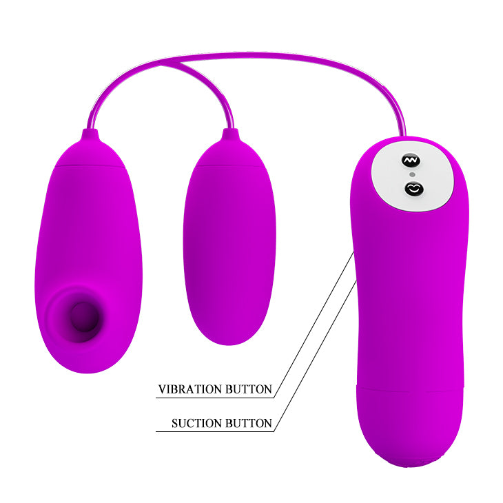 Suction &amp; Vibro Bullets - Purple