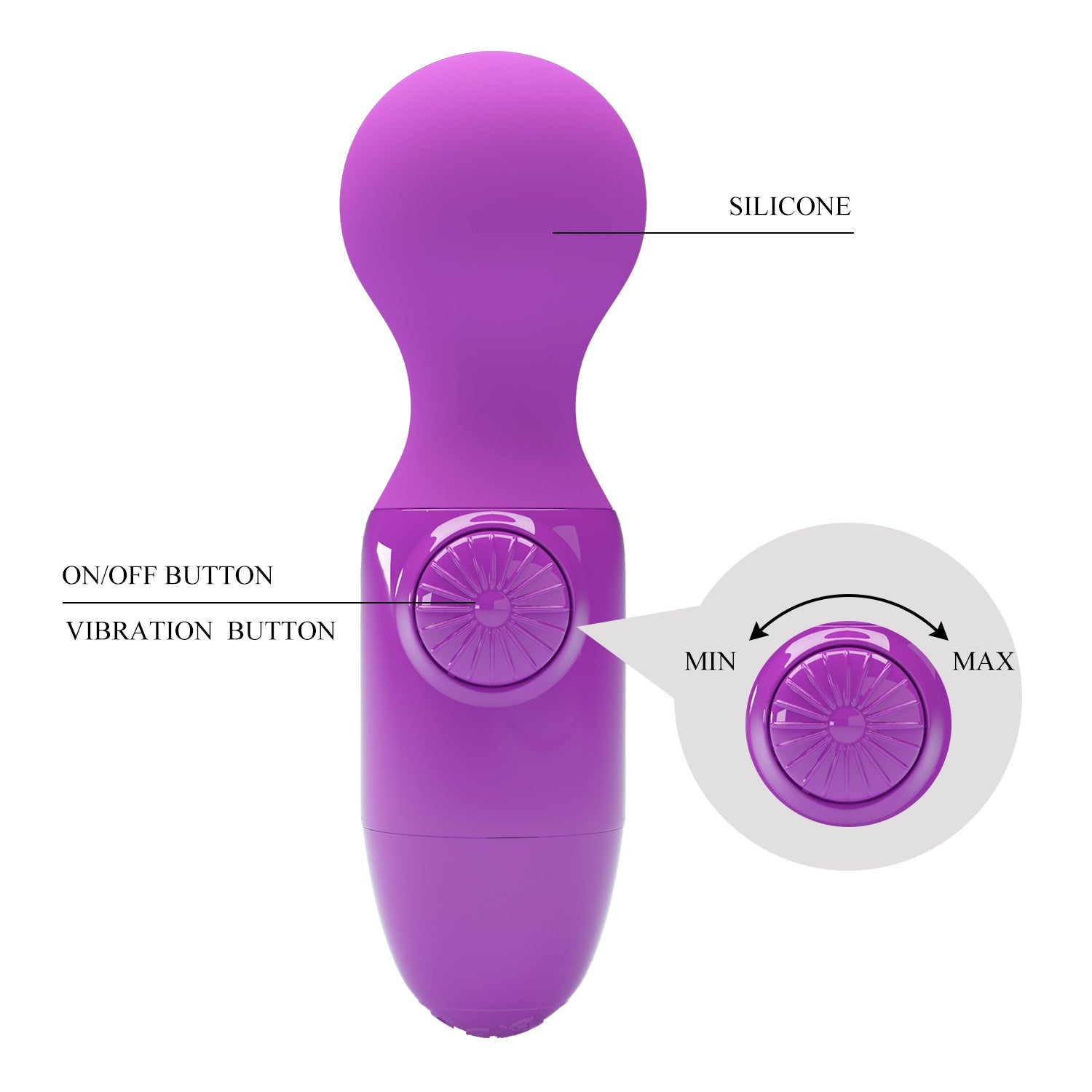 Little Cutie - Mini Massager Mini Stick - Purple - K. P.