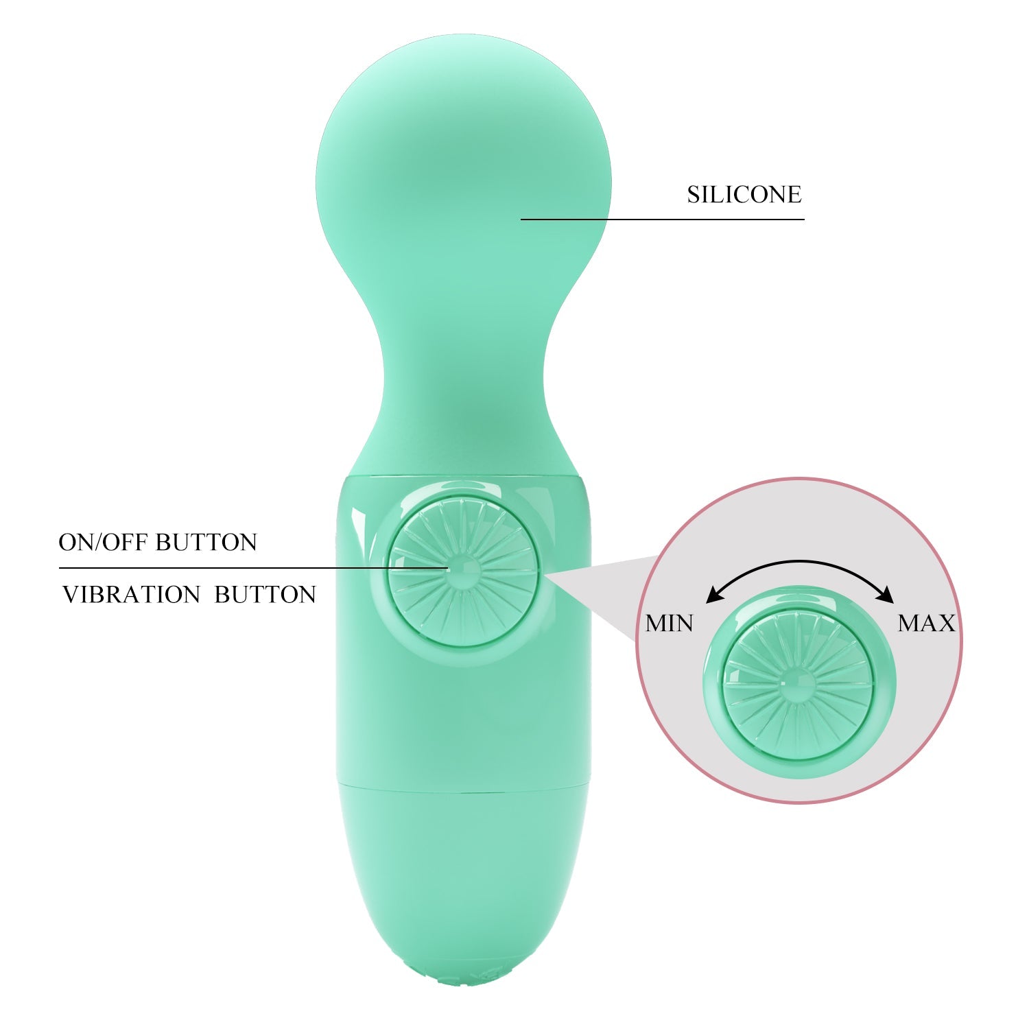 Little Cutie - Mini Massager Mini Stick - Light Green - K. P.