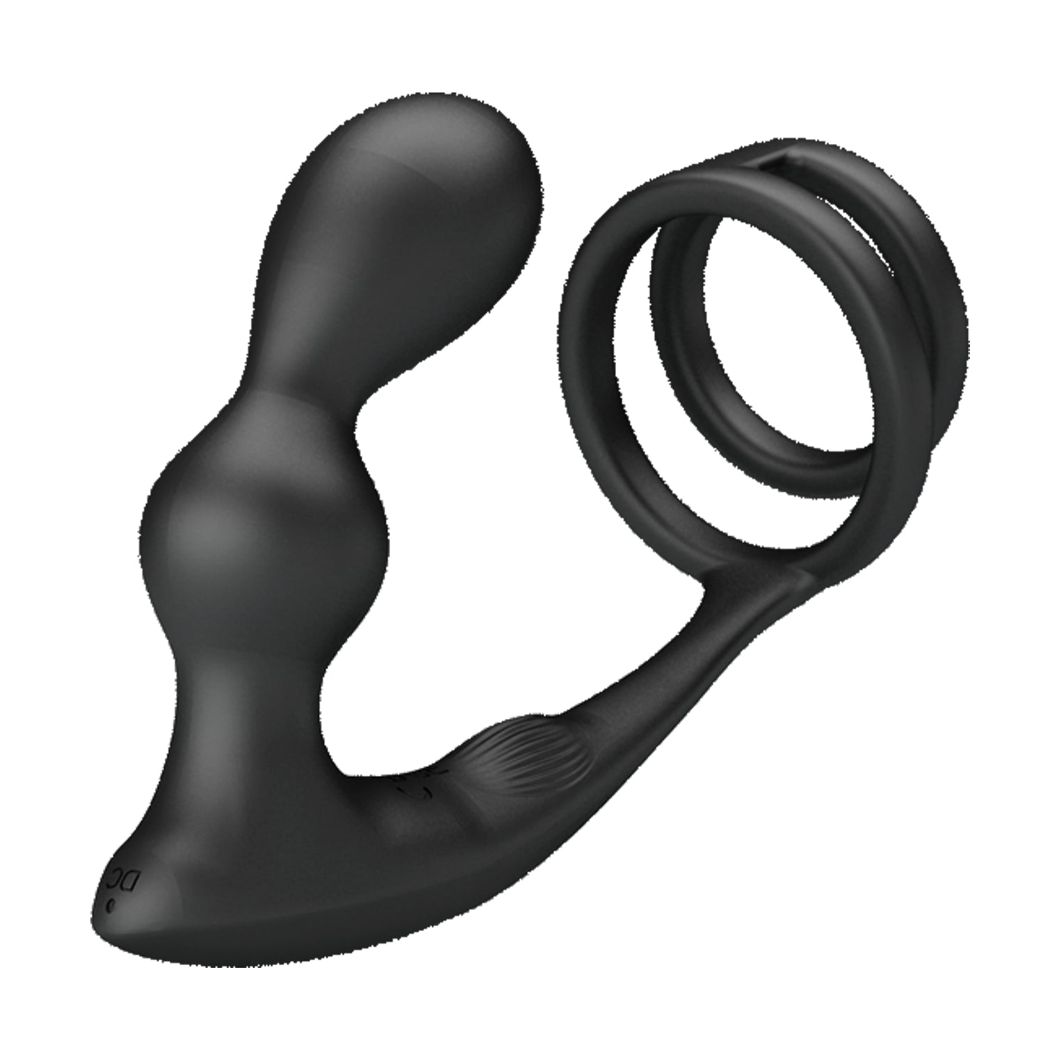 Vibrating Butt Plug with Cock & Ball Ring - Marshall - Black - K. P.