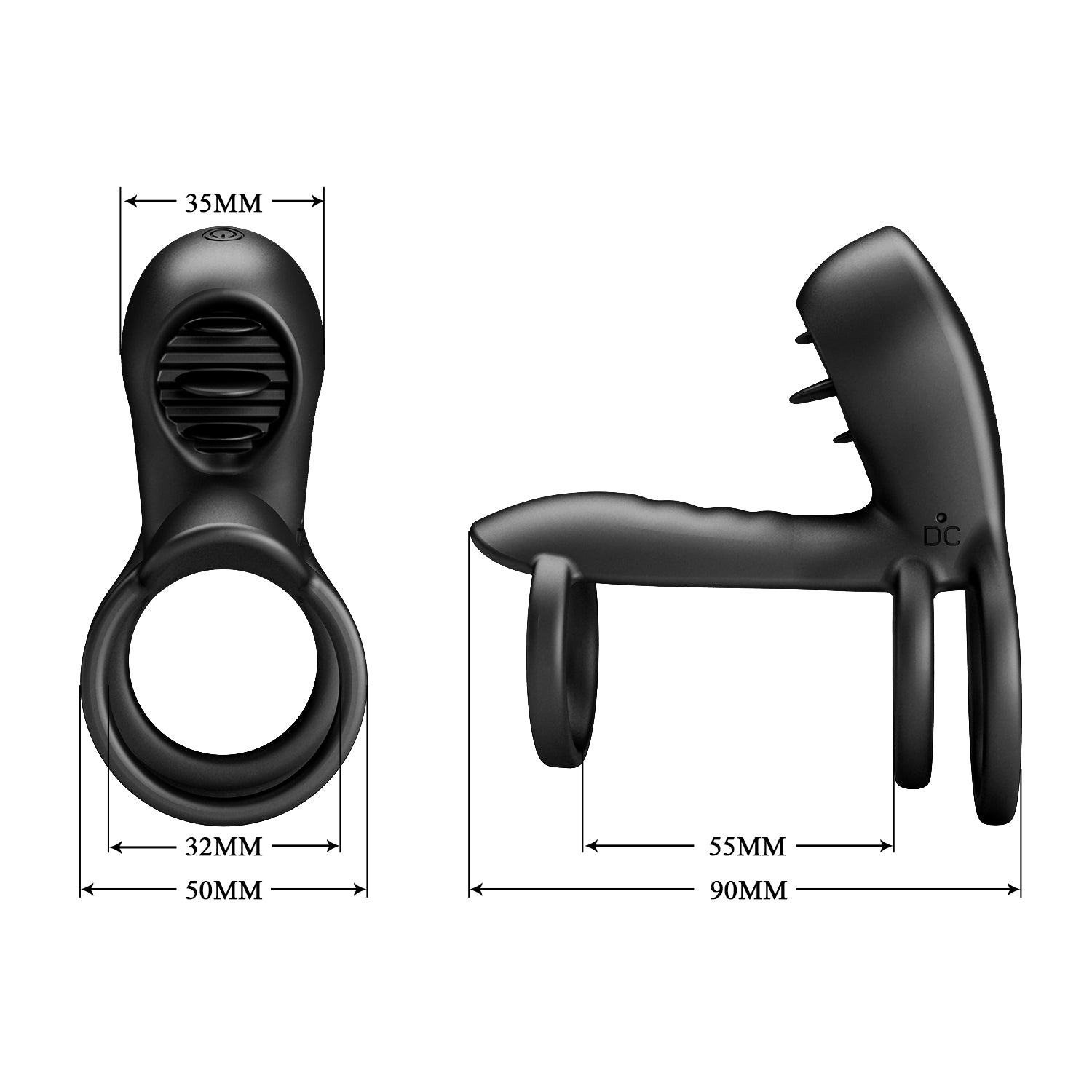 Vibrating Penis Sling - Jammy - Black - K. P.