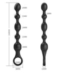 Silicone Vibrating Anal Beads - Van - Black - K. P.