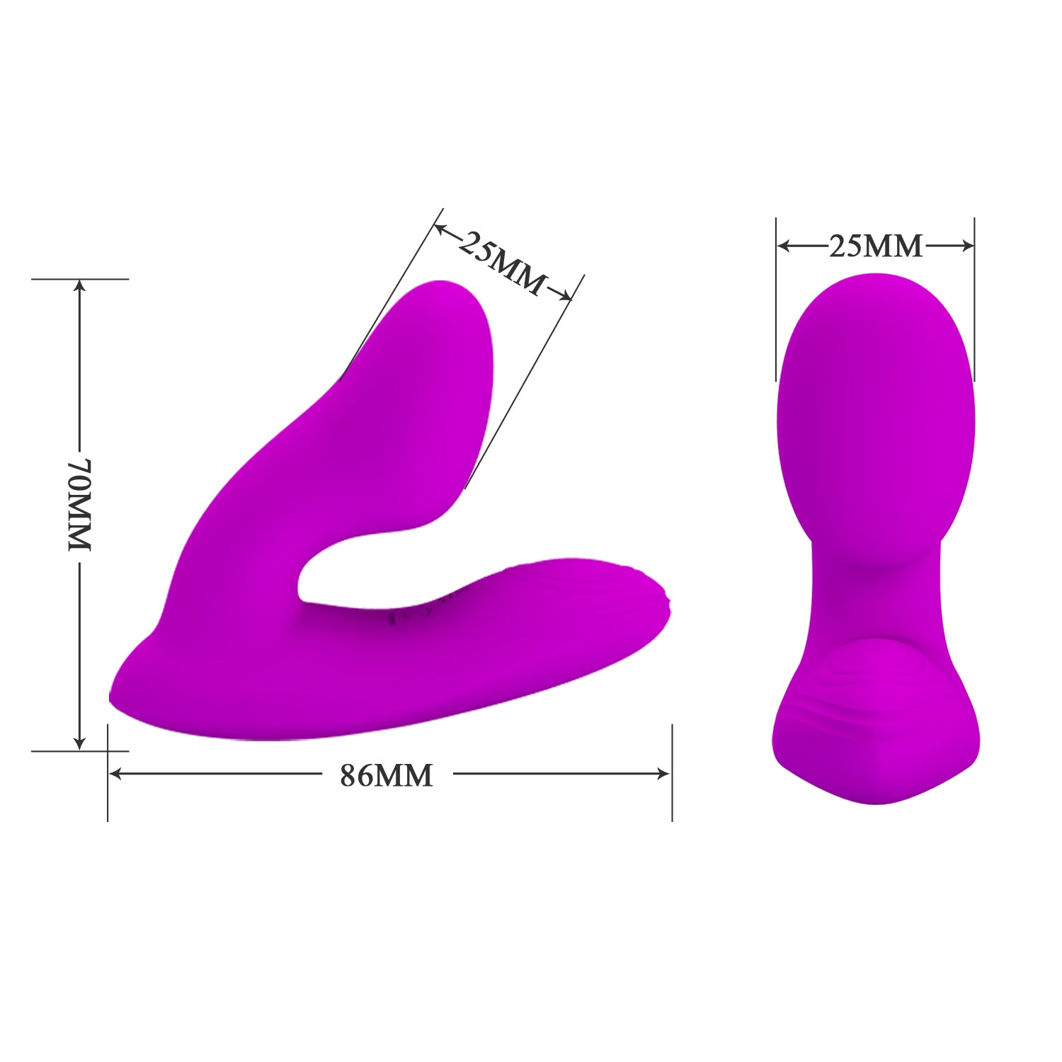 Dual Ended Vibrator - Melvin - Purple - K. P.