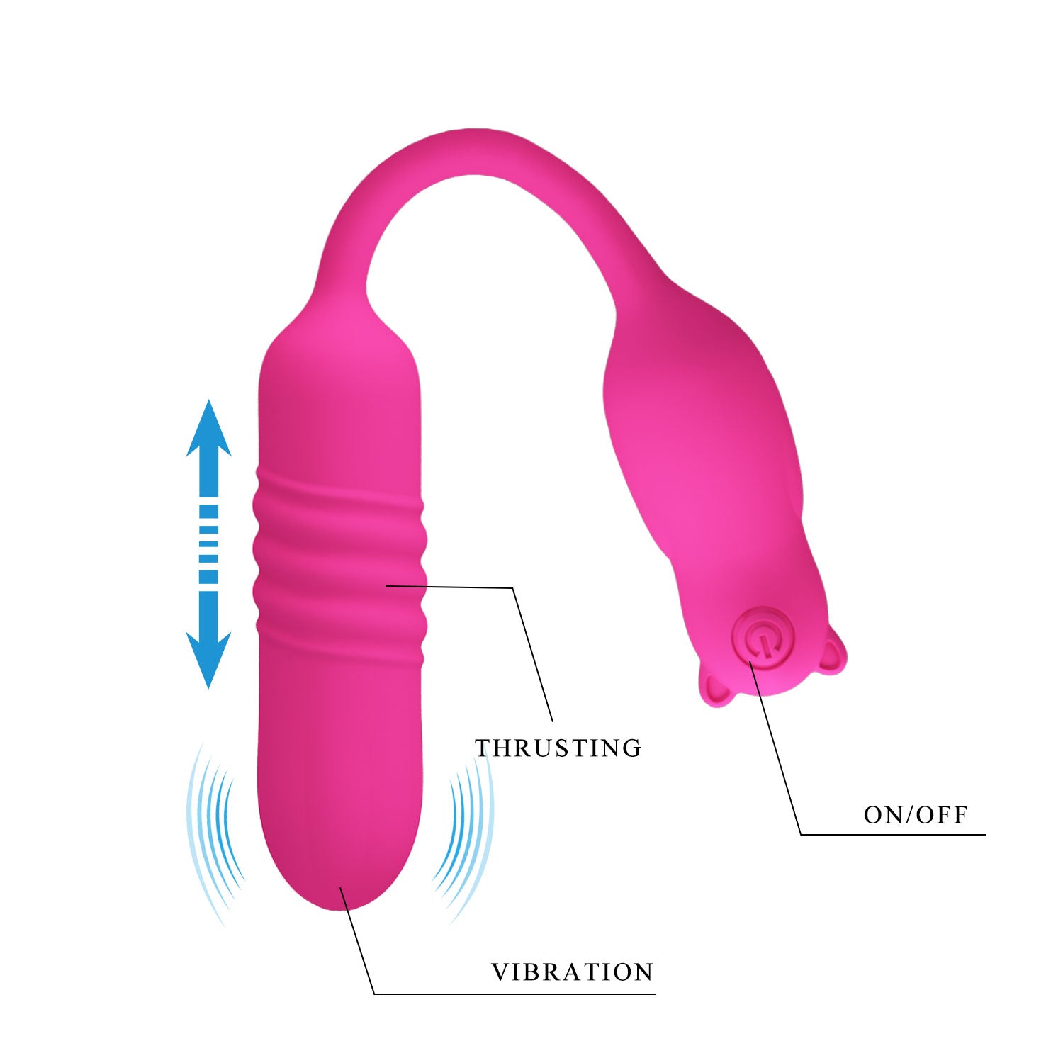 Double Ended Stimulator - Nobikuma - Pink - K. P.