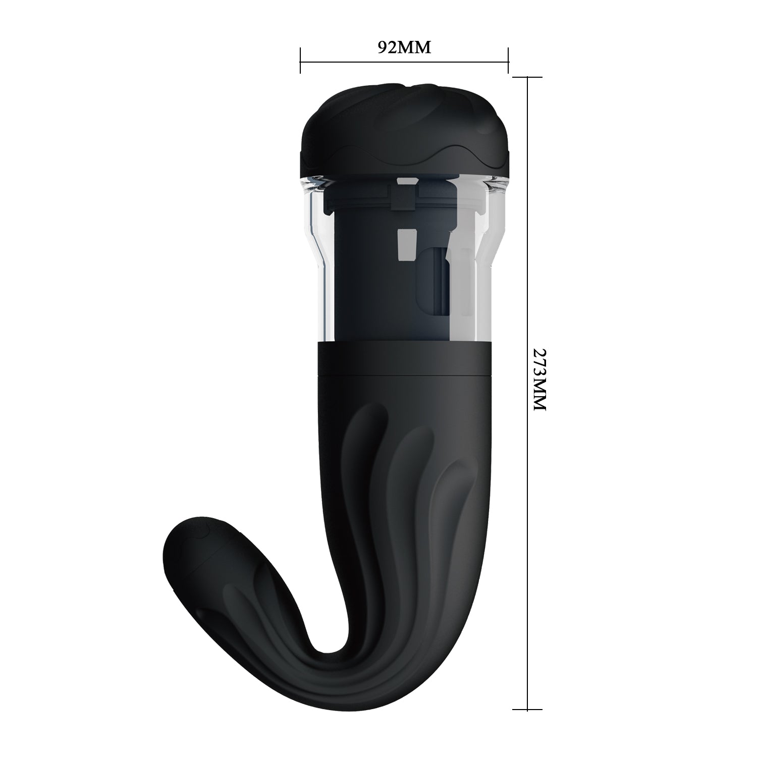 Rotating & Thrusting Masturbator - Rechargeable Breton - Black - K. P.