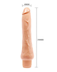 9.8" Realistic Dildo Vibrator - Flesh - K. P.