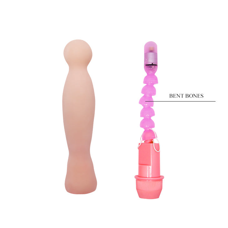 Flexi Spine Vibrator Knobbed - Flesh - K. P.