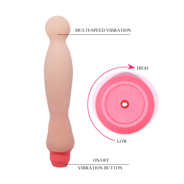 Flexi Spine Vibrator Knobbed - Flesh - K. P.