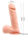 Vibrating Dildo with Suction Base - Flesh - K. P.