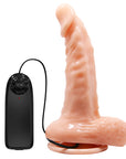 6" Flesh Vibrating Dildo w/Suction Base - Flesh - K. P.