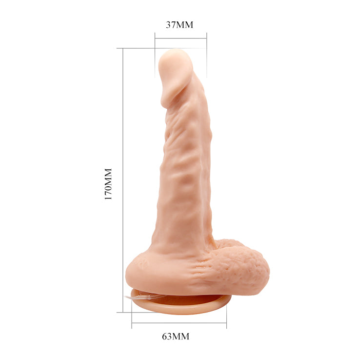 Vibrating Dildo with Suction Base - Flesh - K. P.