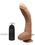 Alex - 11" Vibrating G Spot Curved Dildo - Flesh - K. P.