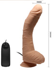 Alex - 11" Vibrating G Spot Curved Dildo - Flesh - K. P.