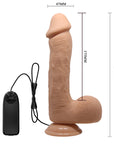 9.2" Vibrating Dildo w/Suction Base - Johnson - Flesh - K. P.