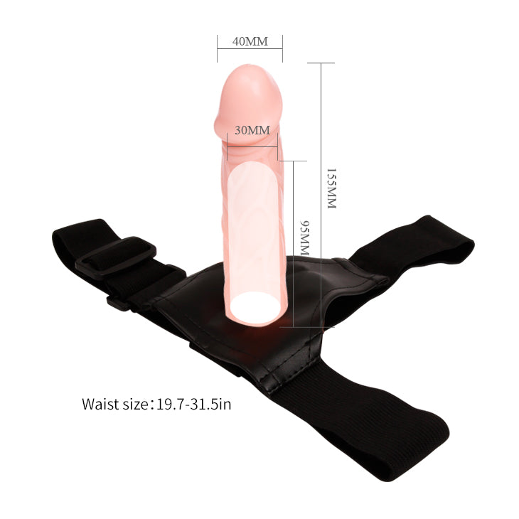 Hollow Strap On Dildo with Harness - Flesh - K. P.