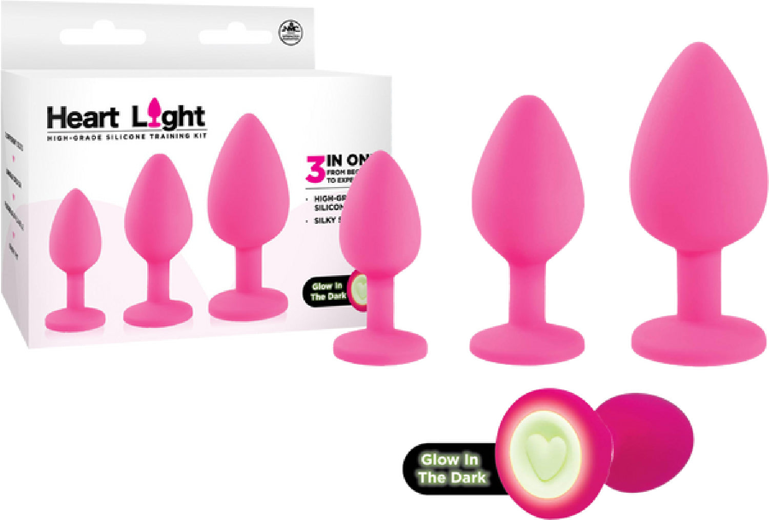 Heart Light - High Grade Silicone Training Kit 3 in 1 - Multiple Colours