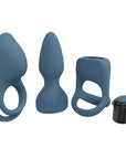 LoveLine - Pleasure Kit - 10 Speed - Silicone - Rechargeable - Waterproof - Blue Grey