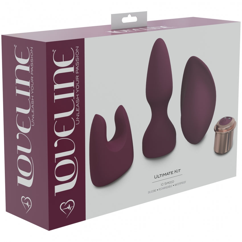 Loveline - Ultimate Kit - 10 Speed Bullet with Interchangeable Sleeves - Burgundy - K. P.