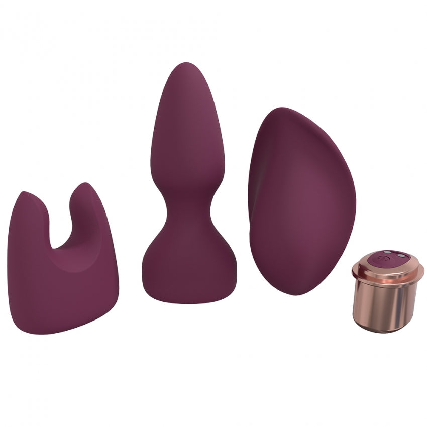 Loveline - Ultimate Kit - 10 Speed Bullet with Interchangeable Sleeves - Burgundy - K. P.