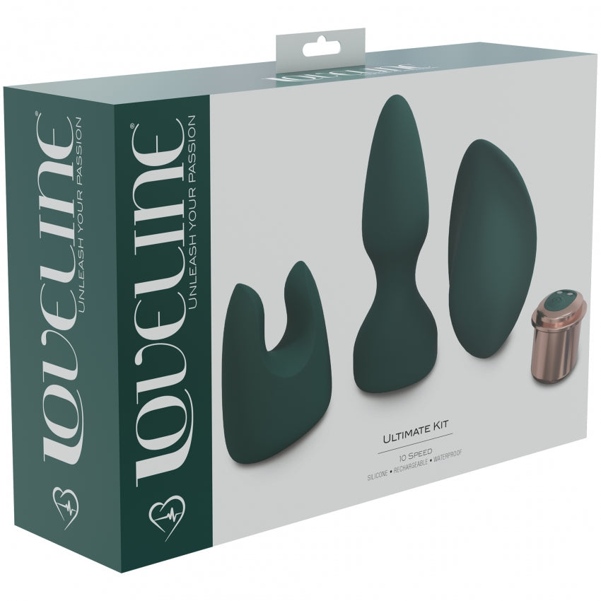 Loveline - Ultimate Kit - 10 Speed Bullet with Interchangeable Sleeves - Forest Green - K. P.