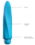 Luminous ABS Bullet With Silicone Sleeve 10-Speeds - Myra - Turquoise