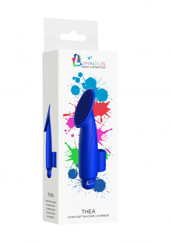 Luminous ABS Bullet With Silicone Sleeve 10-Speeds - Thea - Royal Blue - K. P.